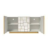 3-Door Freestanding Storage Cabinet Sideboard Buffet | OROA