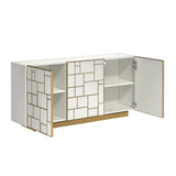 3-Door Freestanding Storage Cabinet Sideboard Buffet | OROA