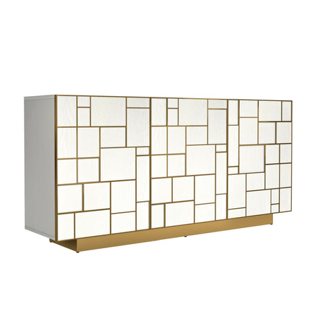 3-Door Freestanding Storage Cabinet Sideboard Buffet | OROA