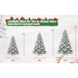 7' Snow-Flocked Artificial Christmas Tree | OROA