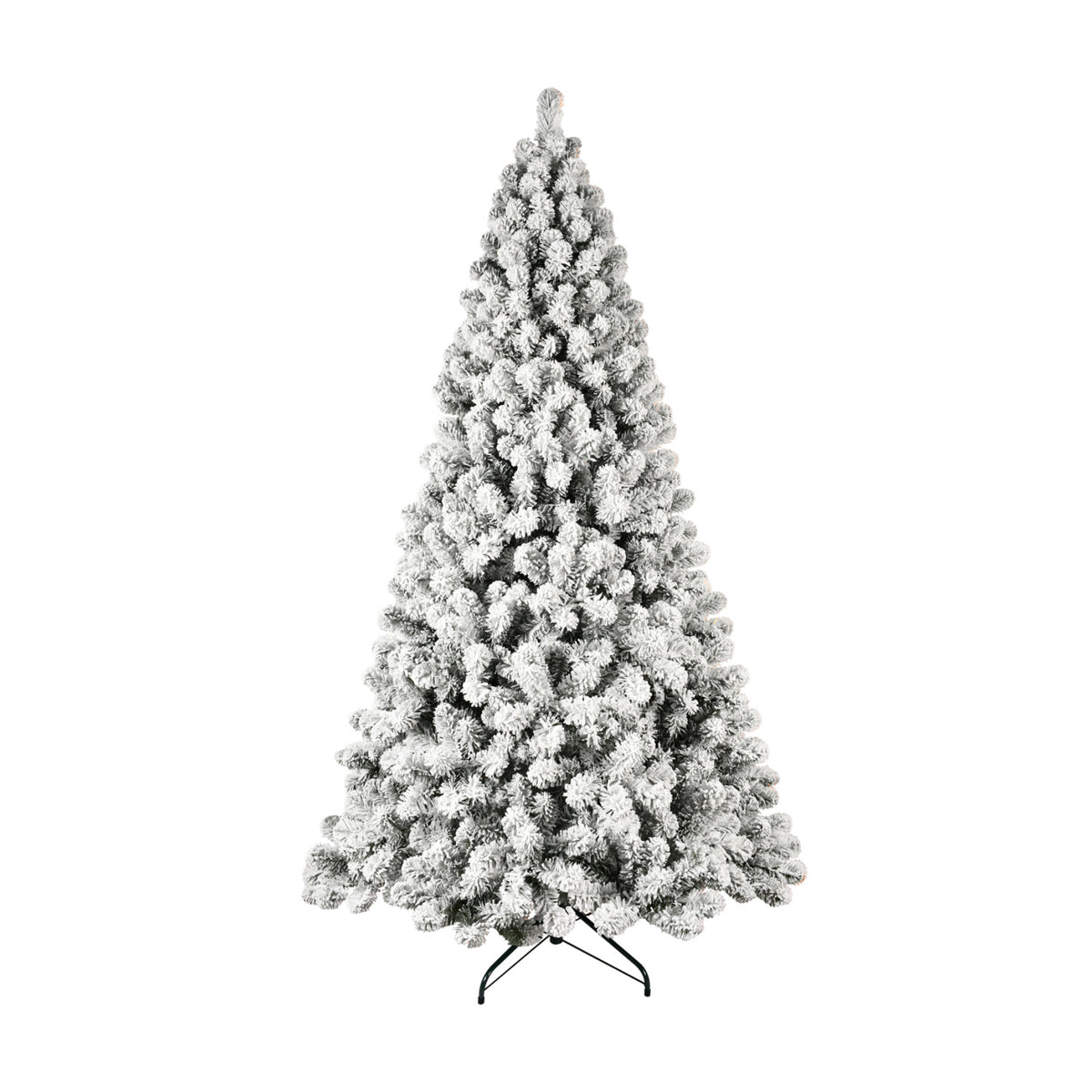 108' Flocked Pre-Lit Christmas Tree with Warm Lights - OROA - view 3