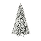 108' Flocked Pre-Lit Christmas Tree with Warm Lights - OROA - view 3