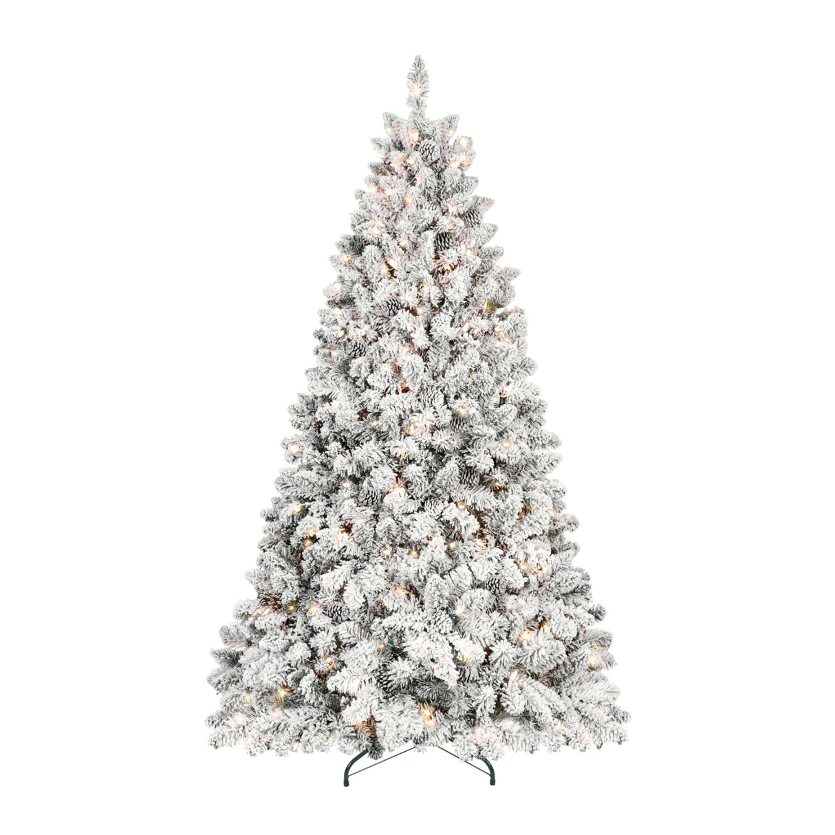 9' Snow-Flocked Artificial Christmas Tree | OROA