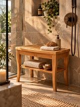 Modern European furniture - 2-Tier Slatted Functional Shower Bench Stool - www.oroa.com