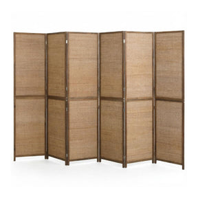 Modern European furniture - 6-Panel Hand-Woven Bamboo Room Divider - www.oroa.com