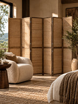 Modern European furniture - 6-Panel Hand-Woven Bamboo Room Divider - www.oroa.com