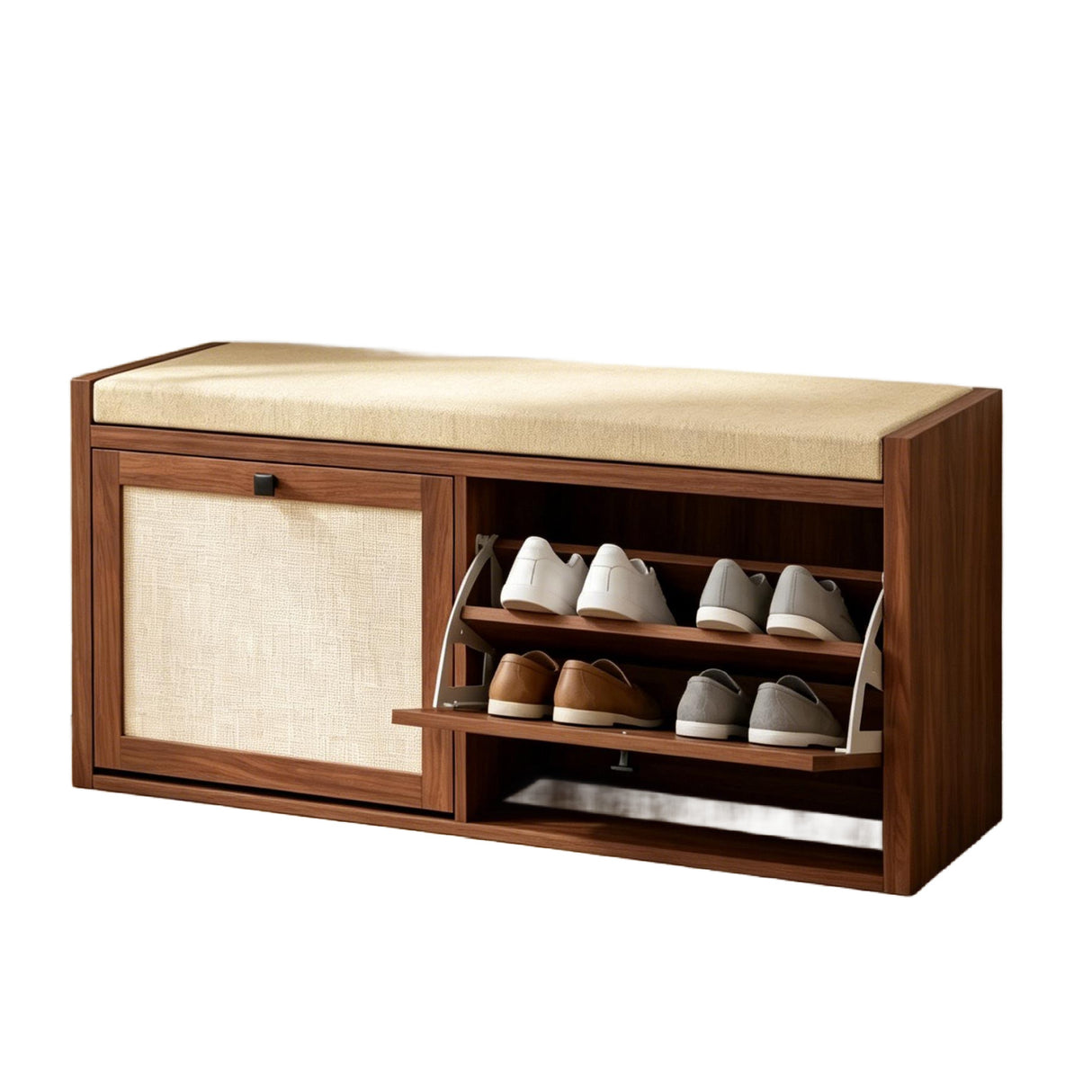 Brown Shoe Storage Bench | OROA