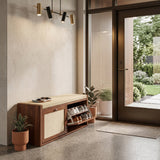 Brown Shoe Storage Bench | OROA