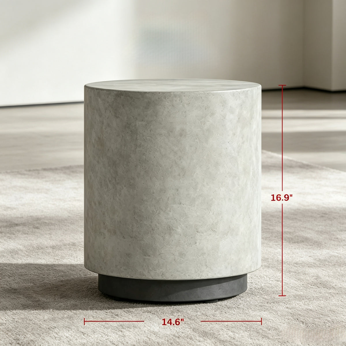Modern European furniture - Gray Round End Table - www.oroa.com