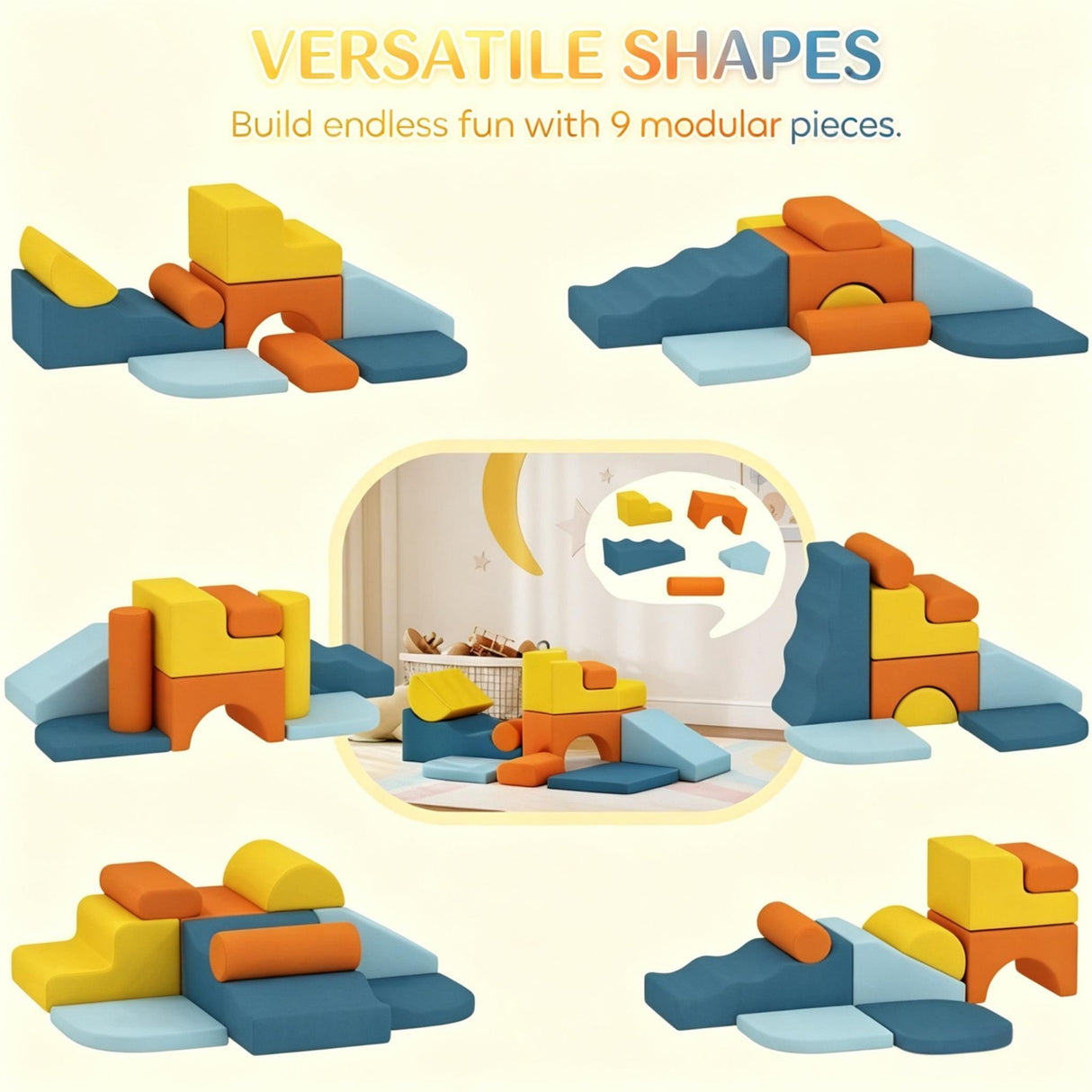 Modular Soft Play Blocks Set | OROA Kids