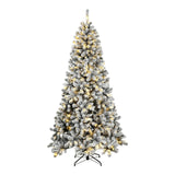 Pre‑Lit Snow‑Flocked Artificial Christmas Tree | OROA