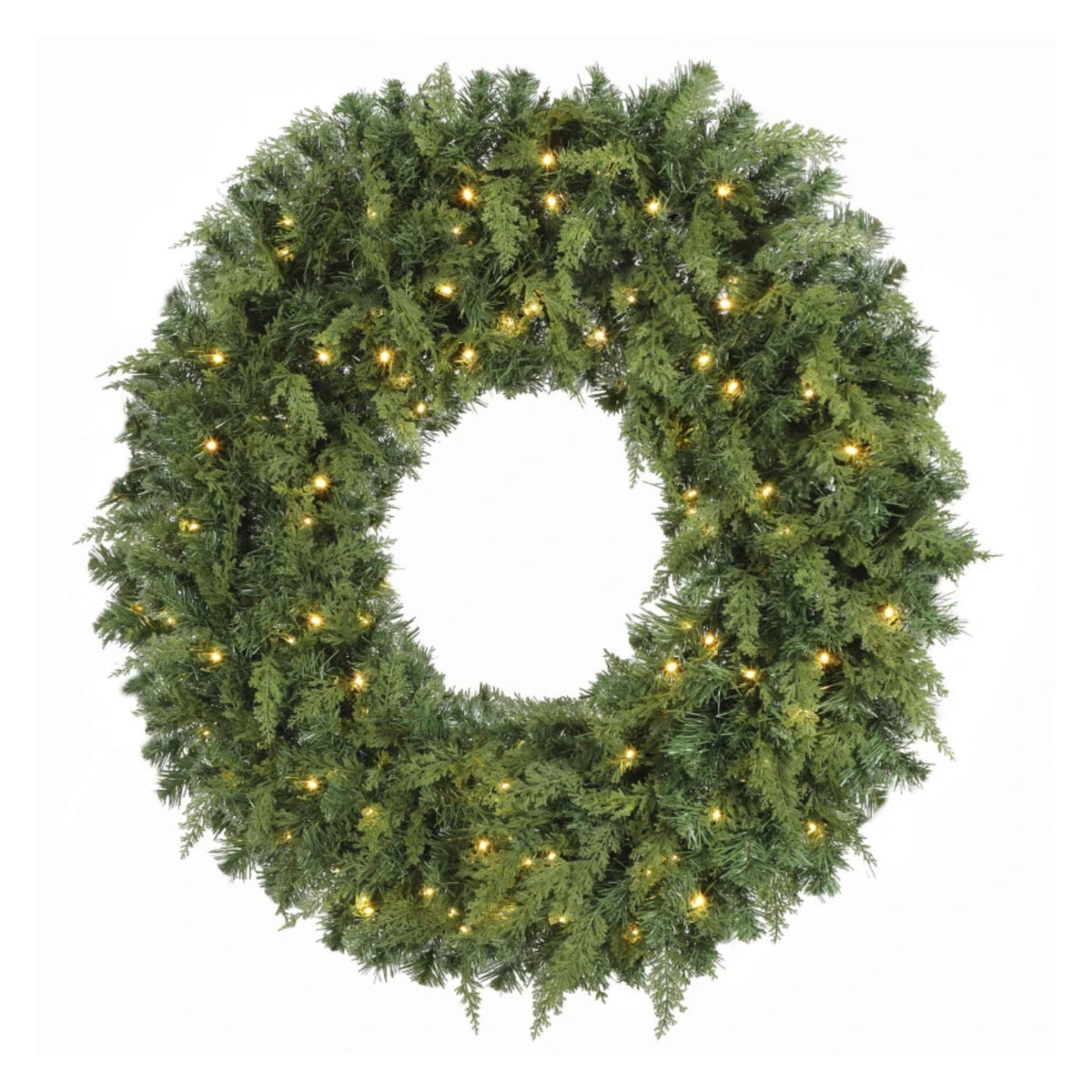 Modern European furniture - Pre-Lit Crestwood Spruce Christmas Wreath - www.oroa.com
