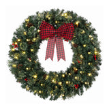 Prelit Crestwood Spruce Christmas Wreath | OROA