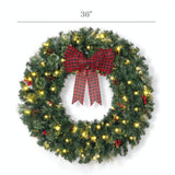 Prelit Crestwood Spruce Christmas Wreath | OROA