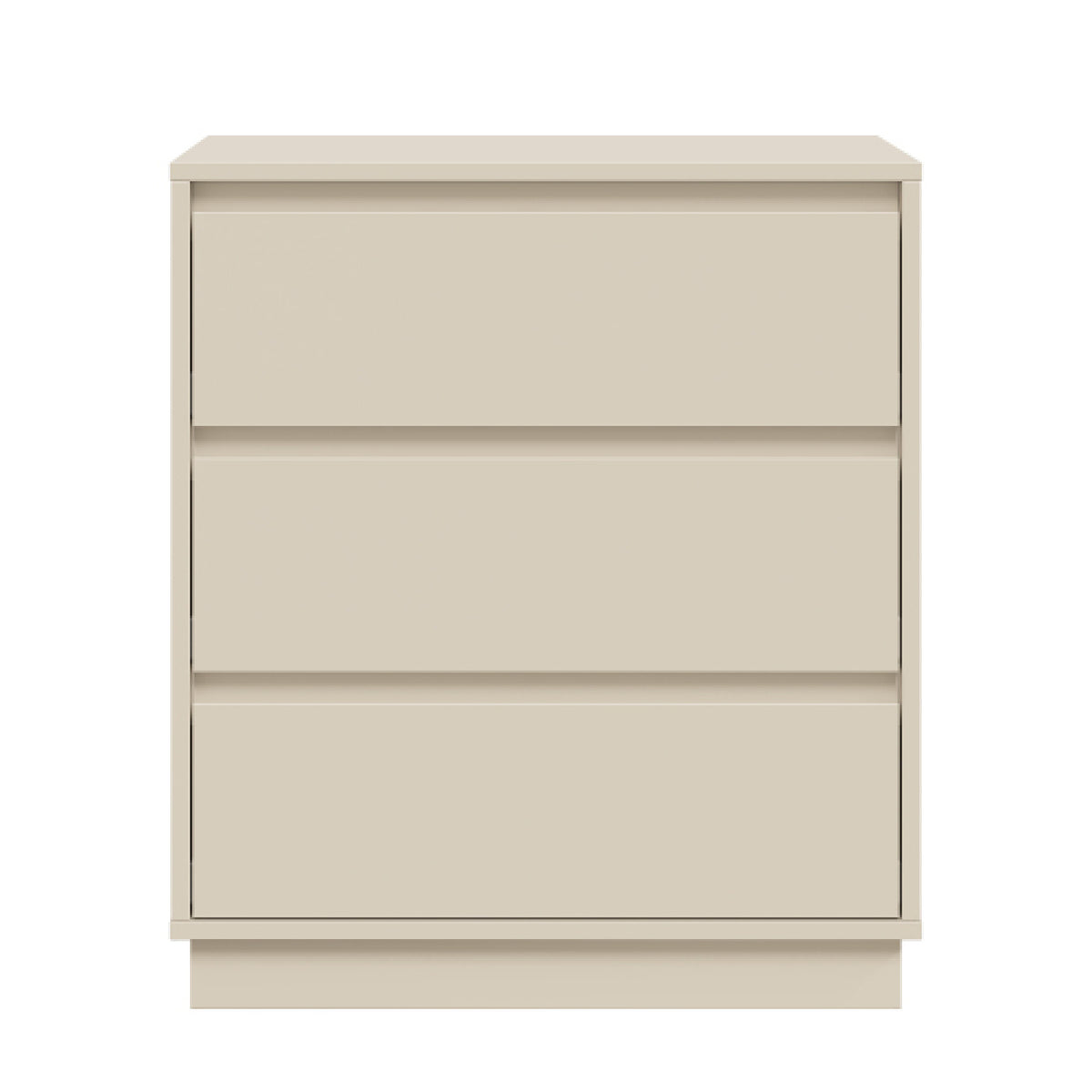 Wooden Beige 3 Drawer Dresser Set of 2 | OROA