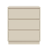 Wooden Beige 3 Drawer Dresser Set of 2 | OROA