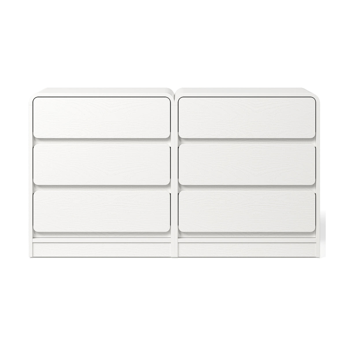 Modern European furniture - White 3-Drawer Nightstand Set (2) - www.oroa.com