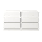 Modern European furniture - White 3-Drawer Nightstand Set (2) - www.oroa.com