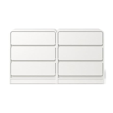 Modern European furniture - White 3-Drawer Nightstand Set (2) - www.oroa.com