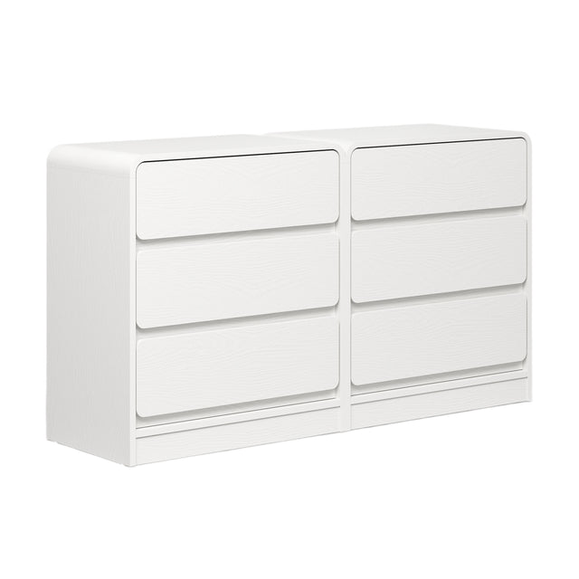 Modern European furniture - White 3-Drawer Nightstand Set (2) - www.oroa.com