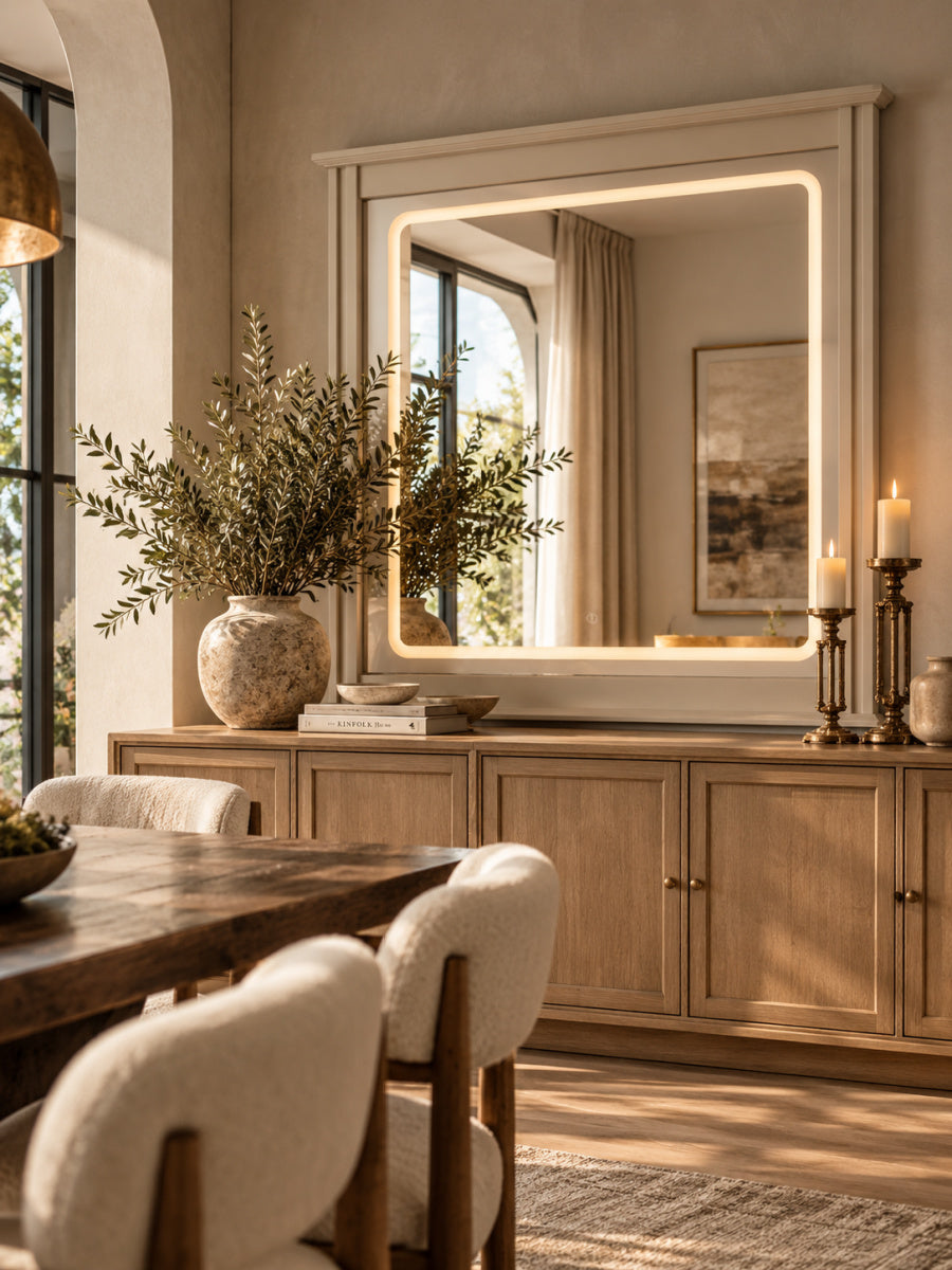 Beige LED Vanity Mirror | OROA