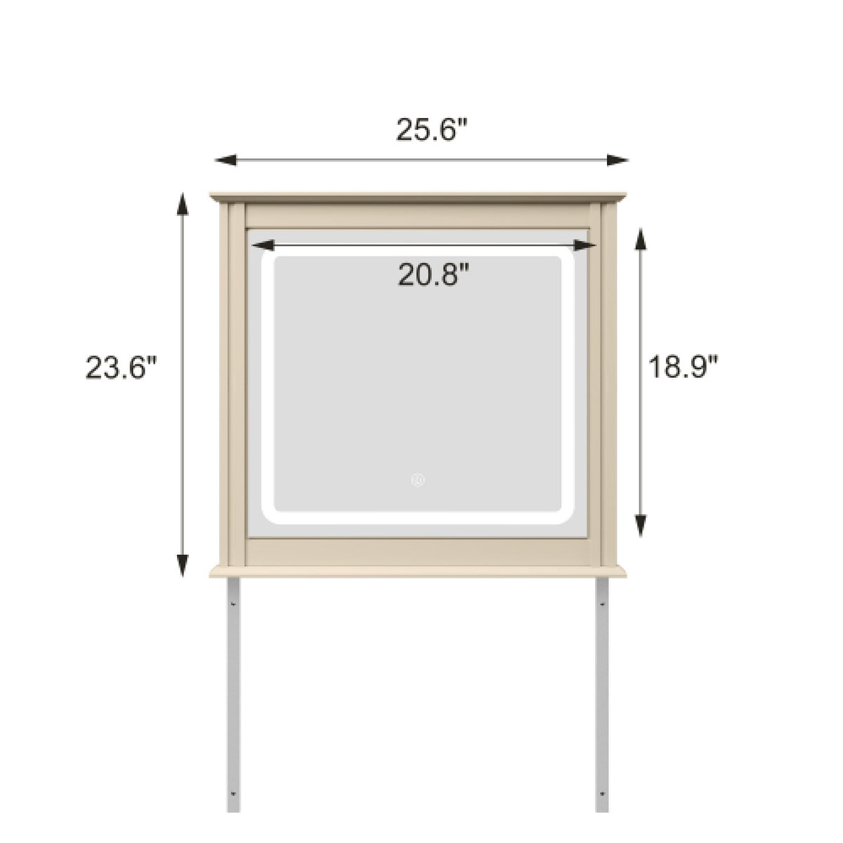 Beige LED Vanity Mirror | OROA