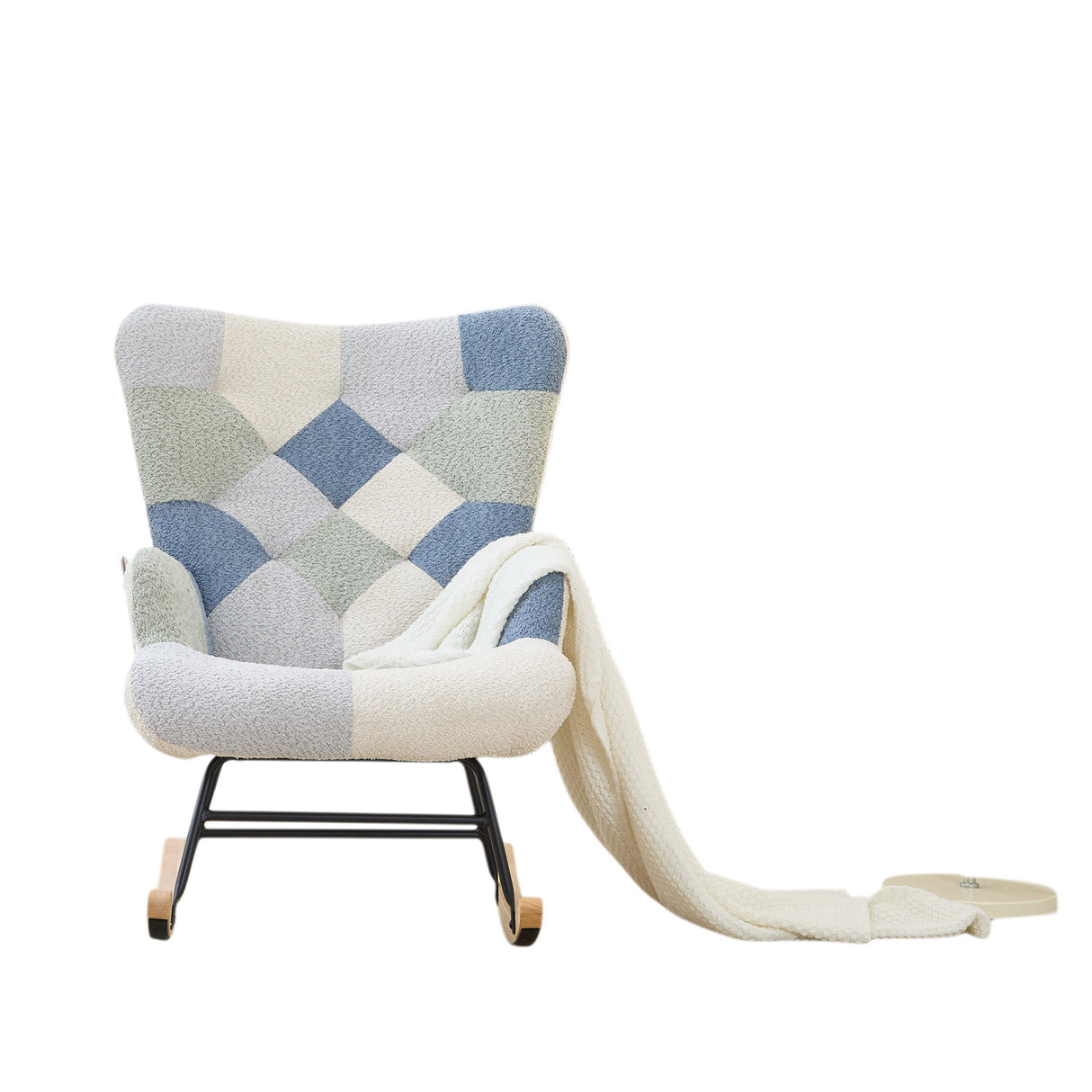 Fleece Upholstered Nursery Rocking Chair | OROA Kids