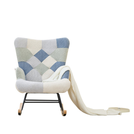 Fleece Upholstered Nursery Rocking Chair | OROA Kids