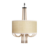 Rustic 5-Light Bamboo Pendant Light | OROA