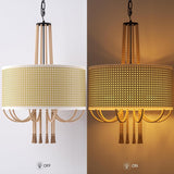Rustic 5-Light Bamboo Pendant Light | OROA