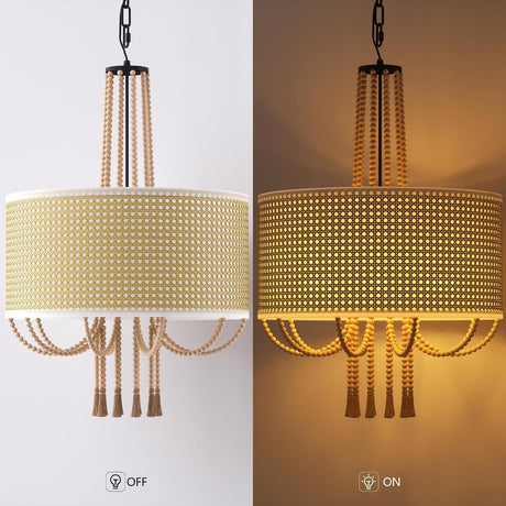 Rustic 5-Light Bamboo Pendant Light | OROA