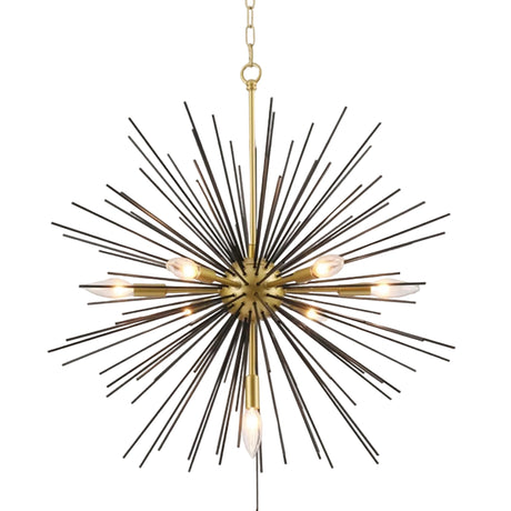 Modern European furniture - Modern Black and Gold 7-Light Sputnik Chandelier - www.oroa.com