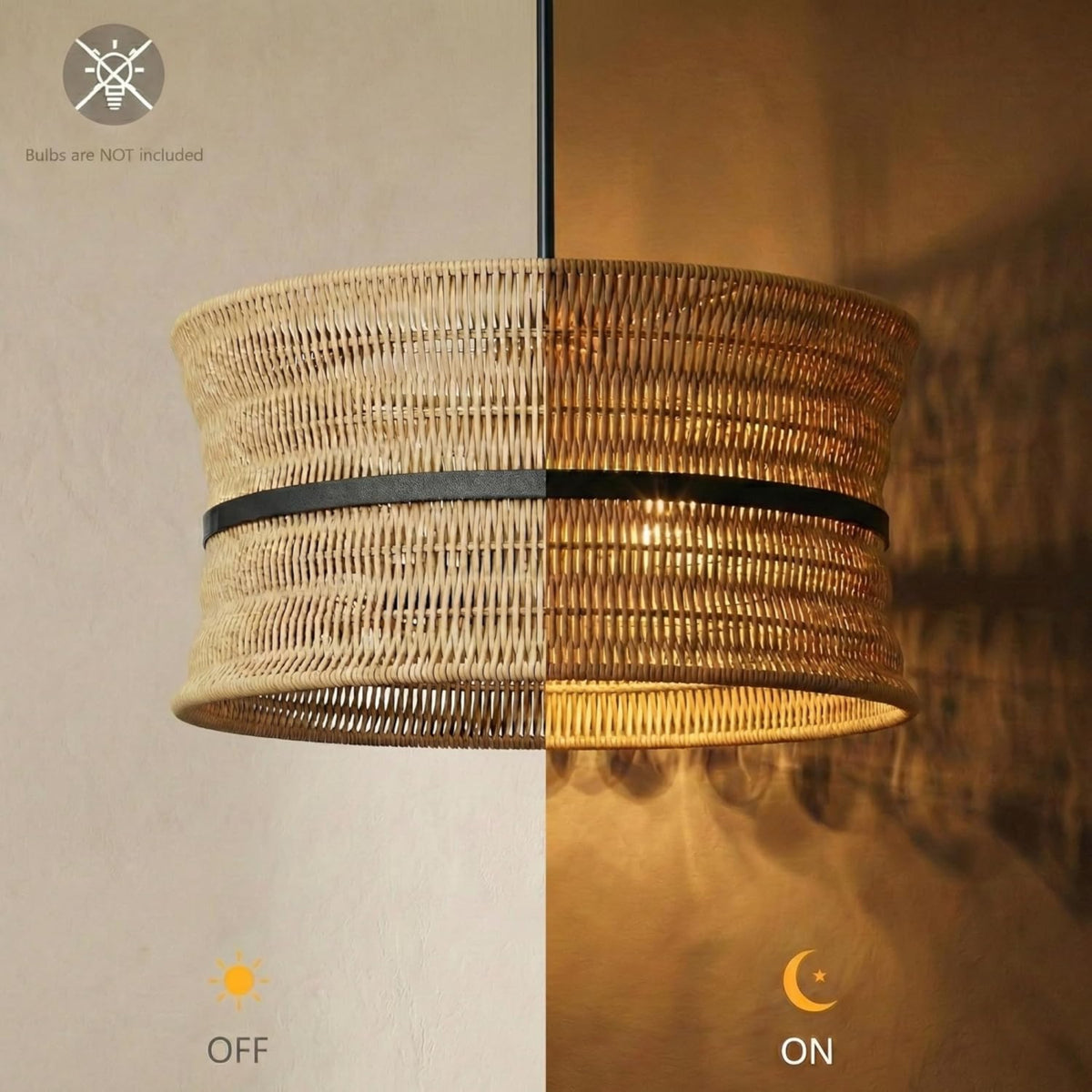 4-Light Coastal Rattan Pendant Light | OROA