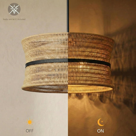4-Light Coastal Rattan Pendant Light | OROA