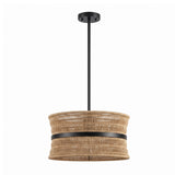 4-Light Coastal Rattan Pendant Light | OROA