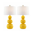 Modern European furniture - Modern Yellow Ceramic Table Lamps (2) - www.oroa.com