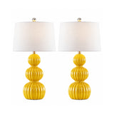 Modern European furniture - Modern Yellow Ceramic Table Lamps (2) - www.oroa.com