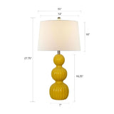 Modern European furniture - Modern Yellow Ceramic Table Lamps (2) - www.oroa.com