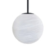 Modern European furniture - Single Moon Globe Pendant Light with Clouded Glass - www.oroa.com