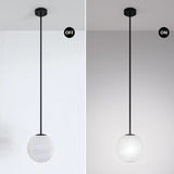 Modern European furniture - Single Moon Globe Pendant Light with Clouded Glass - www.oroa.com