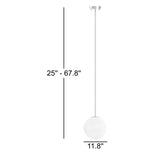 Modern European furniture - Single Moon Globe Pendant Light with Clouded Glass - www.oroa.com
