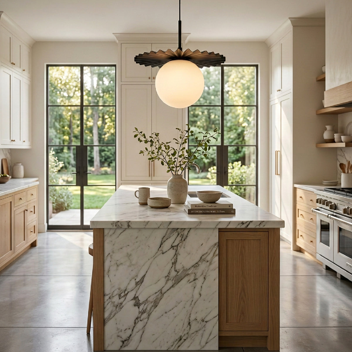 Modern European furniture - Modern Black Globe Pendant Light - www.oroa.com