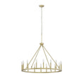 16-Lights Wagon Wheel Metal Chandelie by OROA