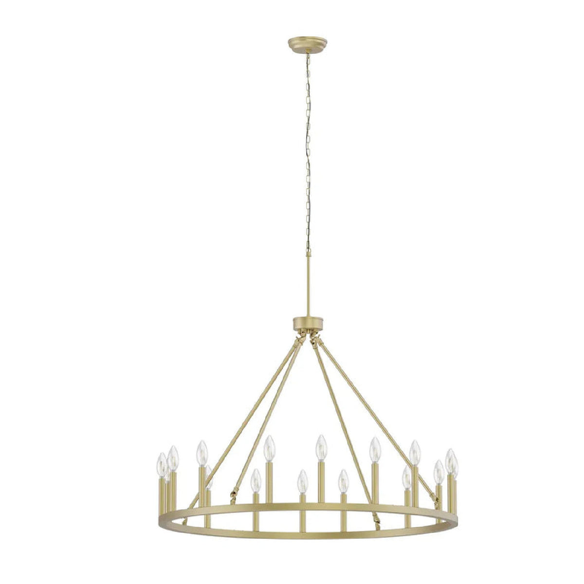 16-Lights Wagon Wheel Metal Chandelie by OROA