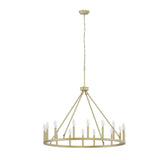 16-Lights Wagon Wheel Metal Chandelie by OROA