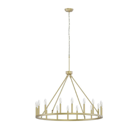 16-Lights Wagon Wheel Metal Chandelie by OROA