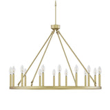 16-Lights Wagon Wheel Metal Chandelie by OROA