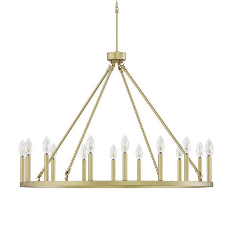 16-Lights Wagon Wheel Metal Chandelie by OROA
