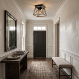 Modern European furniture - Industrial Wire Cage Flush Mount Light - www.oroa.com