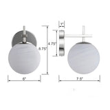 1-Light Silver Frosted Glass Wall Lamp | OROA